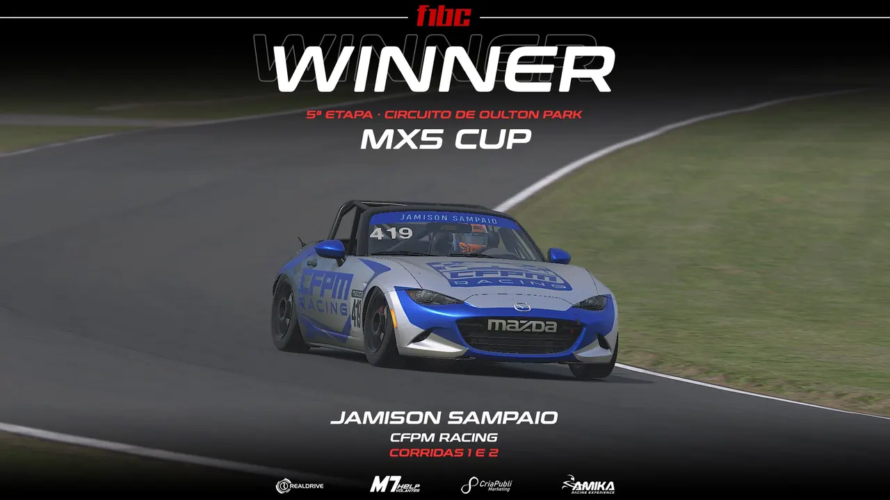 AMIKA MX5 Cup: Jamison Sampaio vence duas em Oulton Park