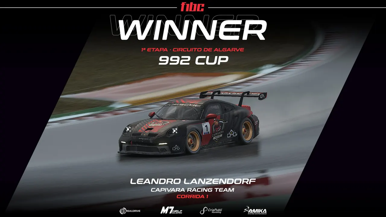 F1BC 992 Cup: Sob chuva, Lanzendorf e Neto levam a melhor no Algarve