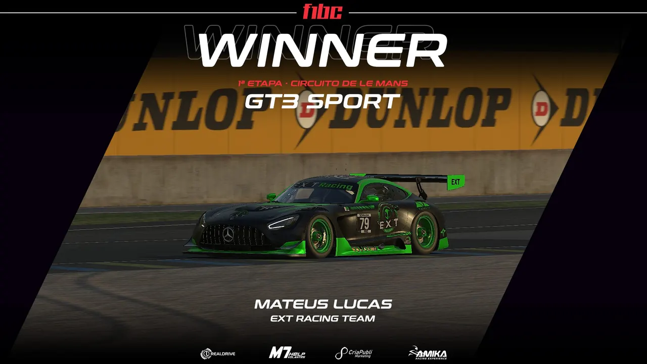 Realdrive GT3 Sport: Mateus Lucas vence na última curva na estreia em Le Mans