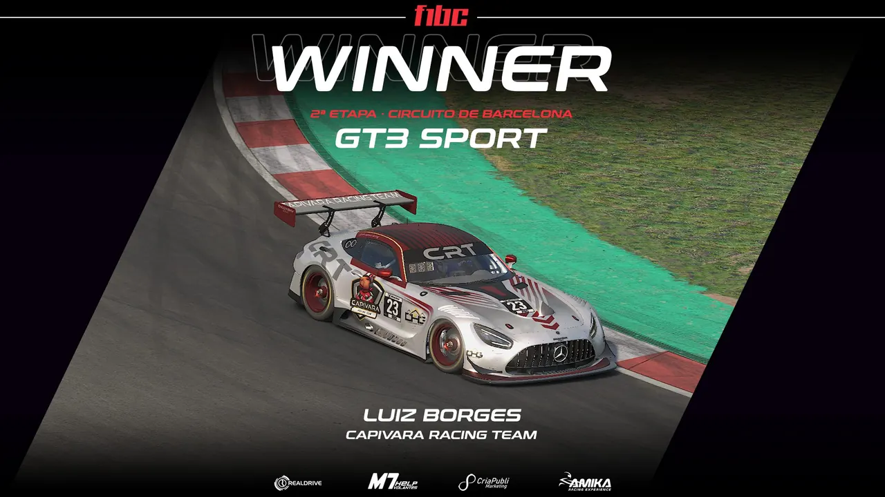 Realdrive GT3 Sport: Luiz Borges vence com propriedade em Barcelona