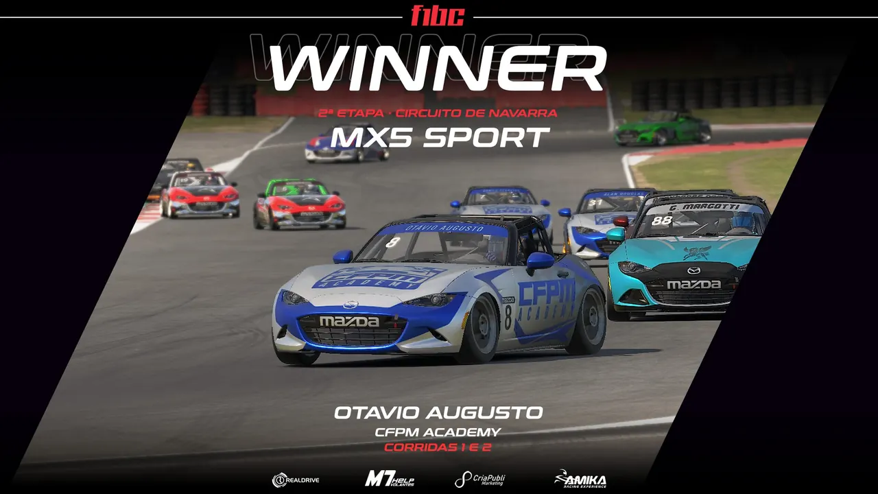 AMIKA MX5 Sport: Otávio Augusto domina excelentes corridas em Navarra