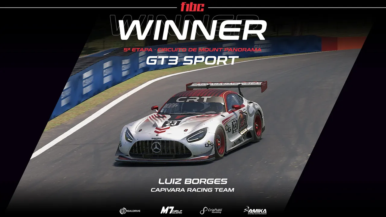 Realdrive GT3 Sport: Luiz Borges vence boa corrida em Bathurst