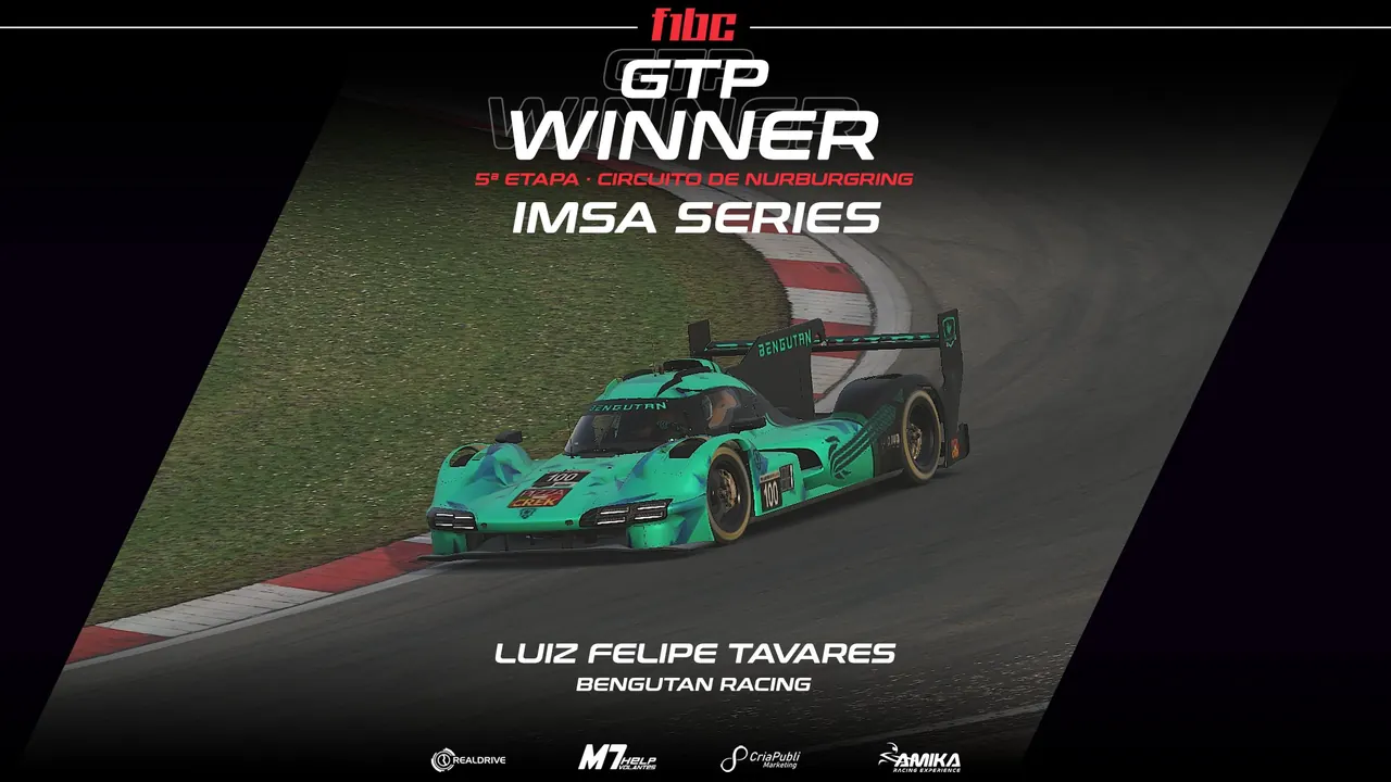 F1BC IMSA Series: Tavares (GTP) e Veloso (GT3) vencem em Nurburgring, e Murno é campeão GTP