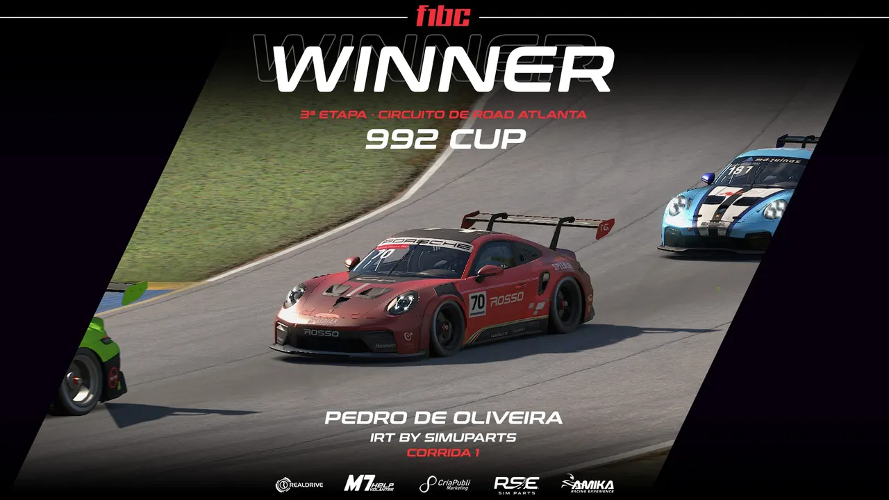 F1BC 992 Cup: Pedro de Oliveira e Raphael Silva vencem e Road Atlanta