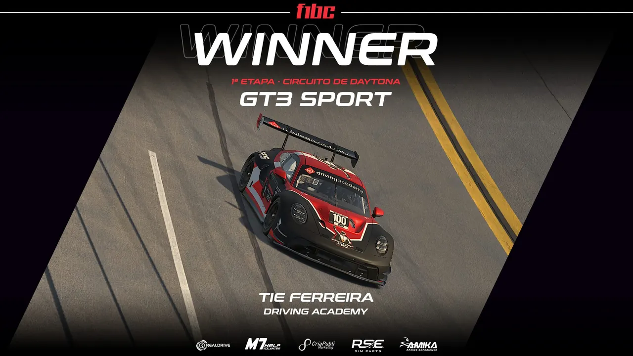 Realdrive GT3 Sport: Tiê Ferreira leva a melhor na estreia em Daytona