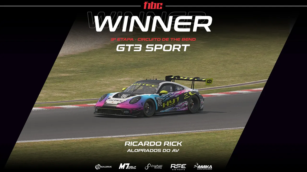 Realdrive GT3 Sport: Ricardo Rick vence o caos em The Bend