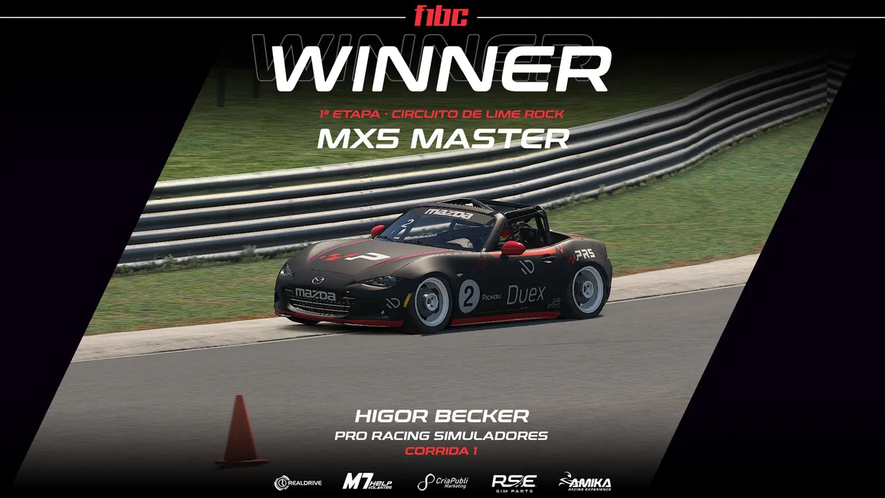 AMIKA MX5 Master: Higor Becker e Breno Rodrigues vencem abertura em Lime Rock