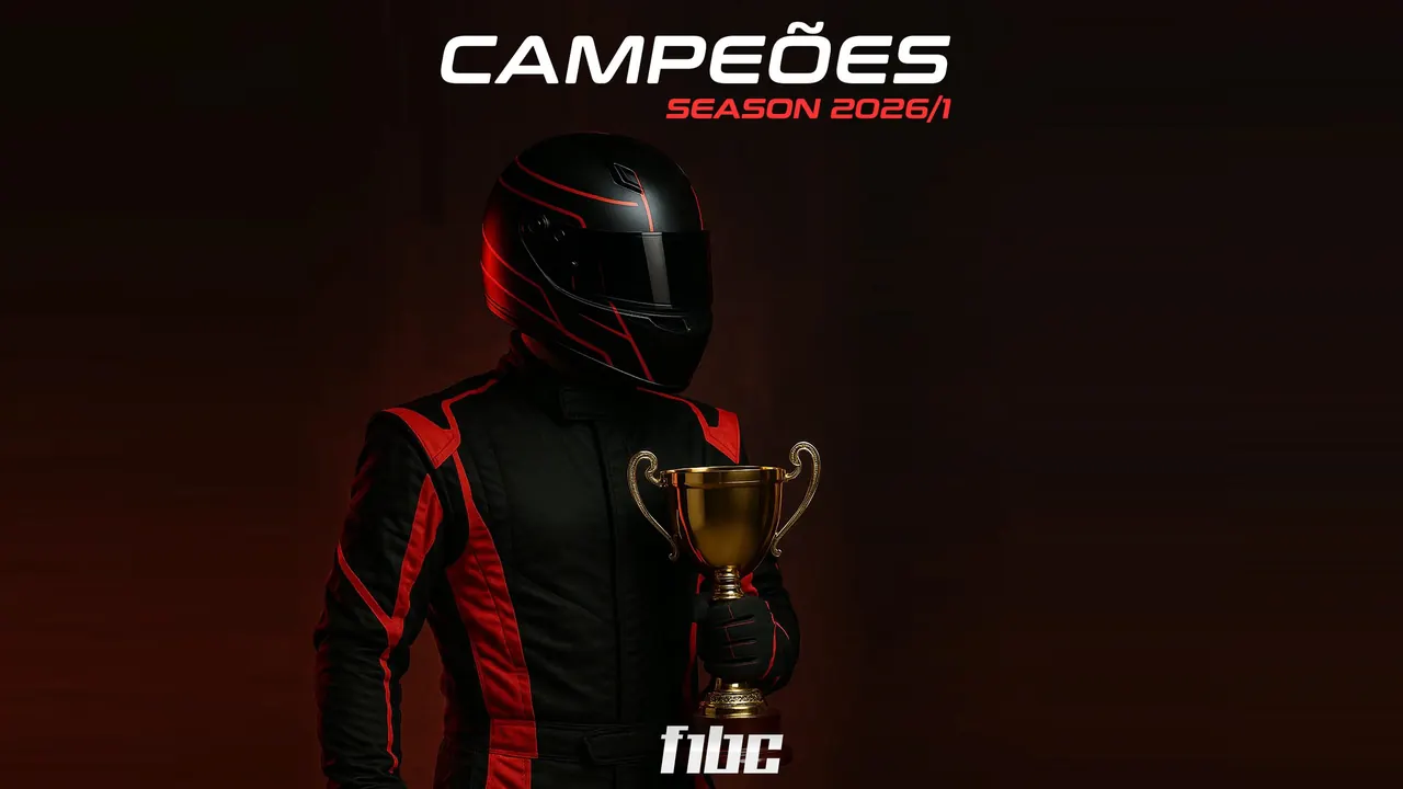 Fim da Season 2026/1 no F1BC Esports: Confira os campeões e destaques!