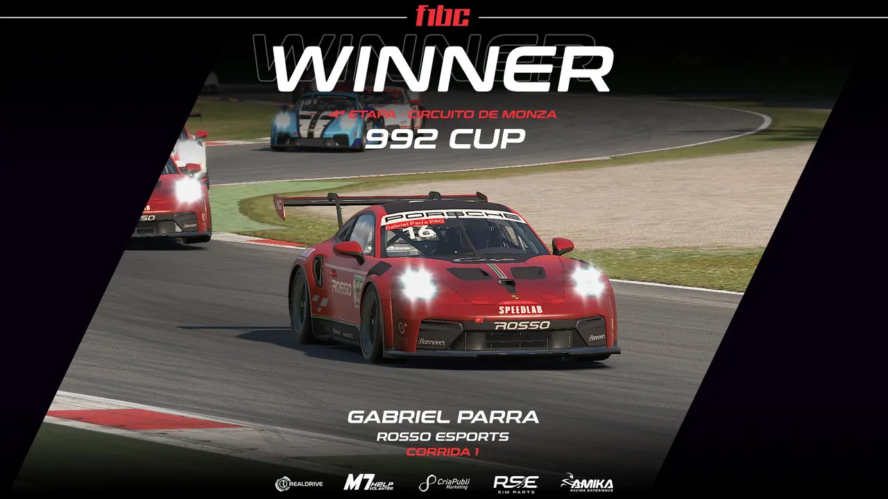 F1BC 992 Cup: Gabriel Parra e Pedro de Oliveira vencem em Monza