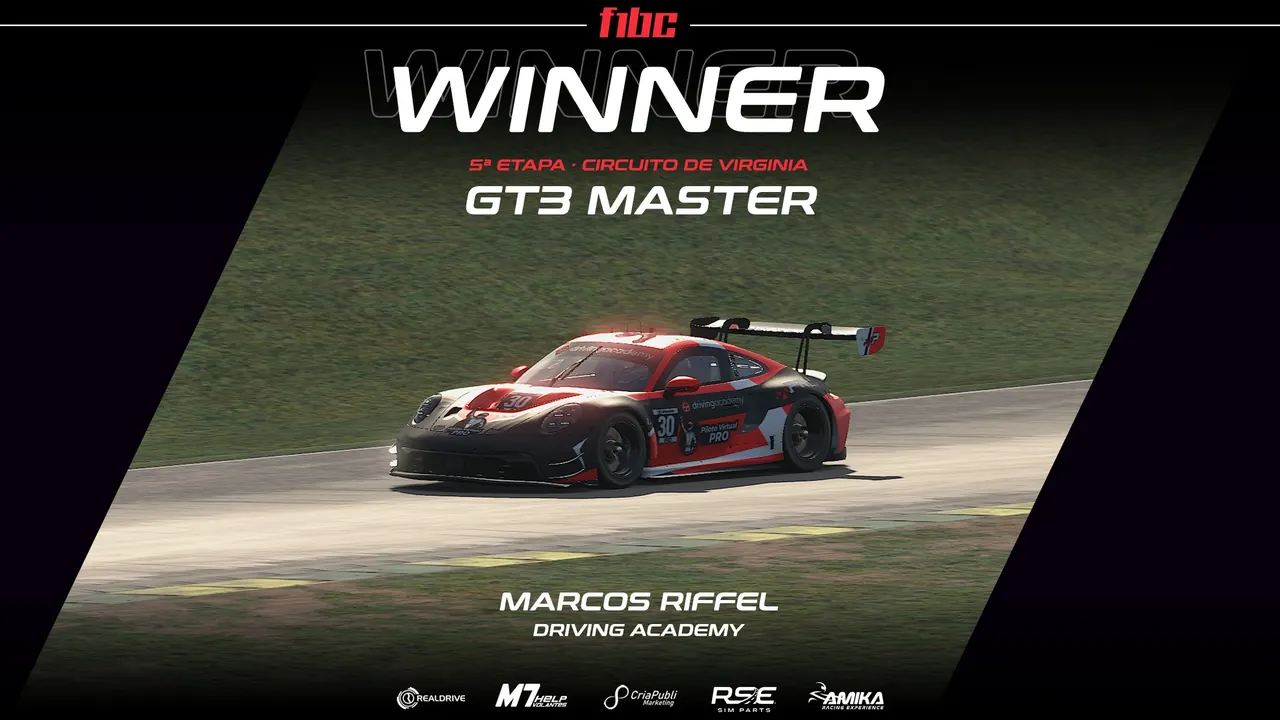 Realdrive GT3 Master: Marcos Riffel conquista o título em Virginia