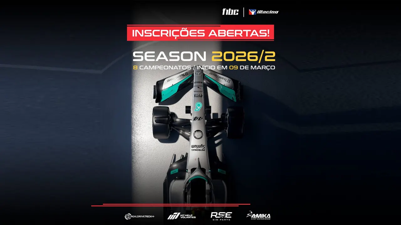 F1BC Esports abre inscrições para temporada 2026/2 com novidades