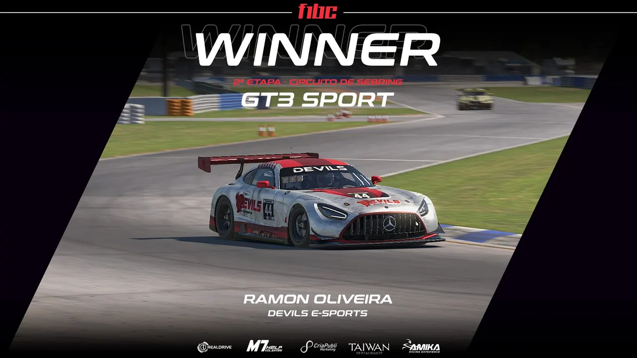 Realdrive GT3 Sport: Ramon Oliveira chega chegando em Sebring