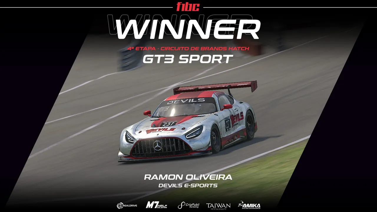 Realdrive GT3 Sport: Ramon Oliveira supera susto e vence em Brands Hatch