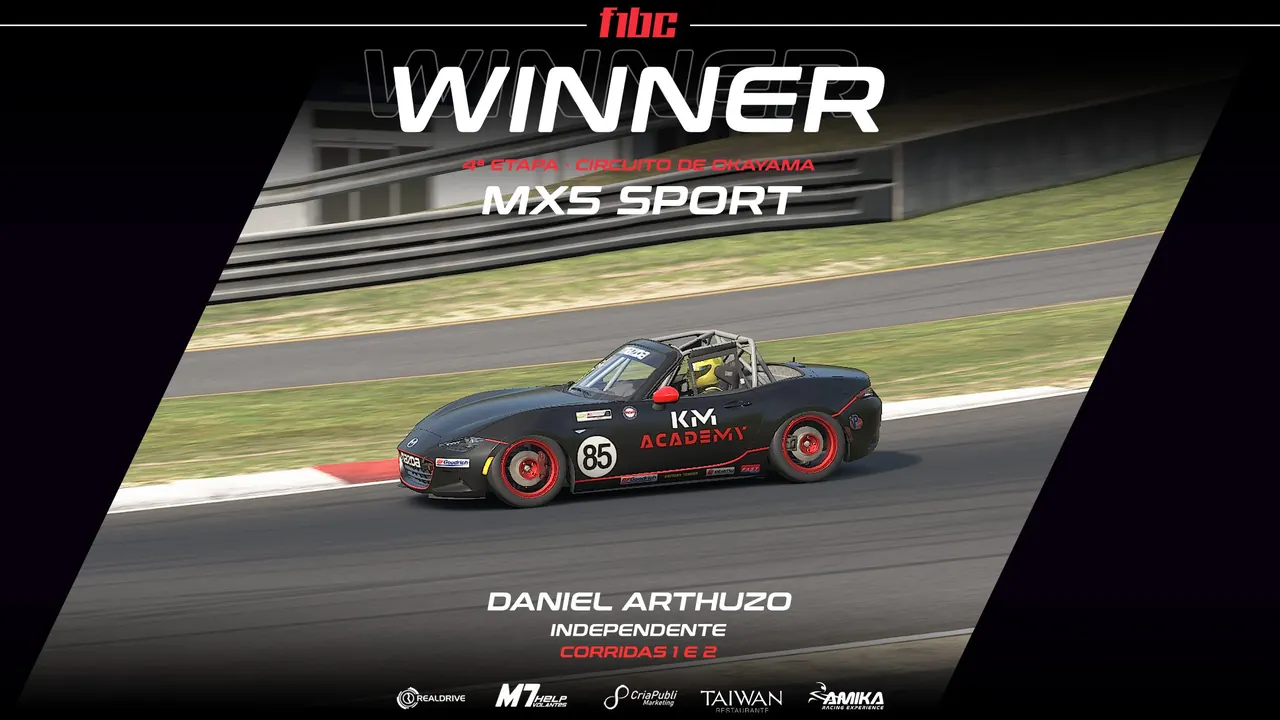 F1BC MX5 Sport: Daniel Arthuzo domina em Okayama