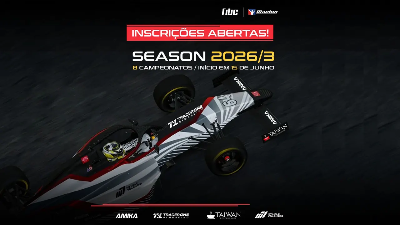 F1BC Esports abre inscrições para temporada 2026/3!
