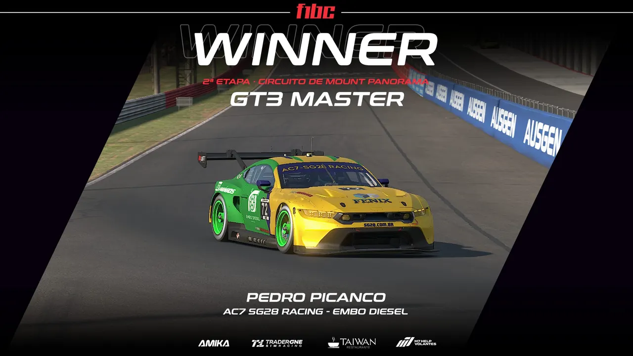 TraderOne GT3 Master: Pedro Picanço domina prova em Mount Panorama