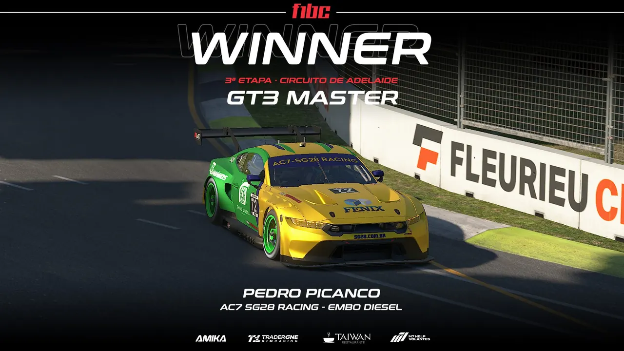 TraderOne GT3 Master: Pedro Picanço vence no retorno de Adelaide