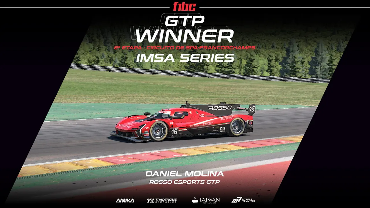 F1BC IMSA Series: Molina (GTP), Tadeu (LMP2) e De Sousa (GT3) vencem em Spa