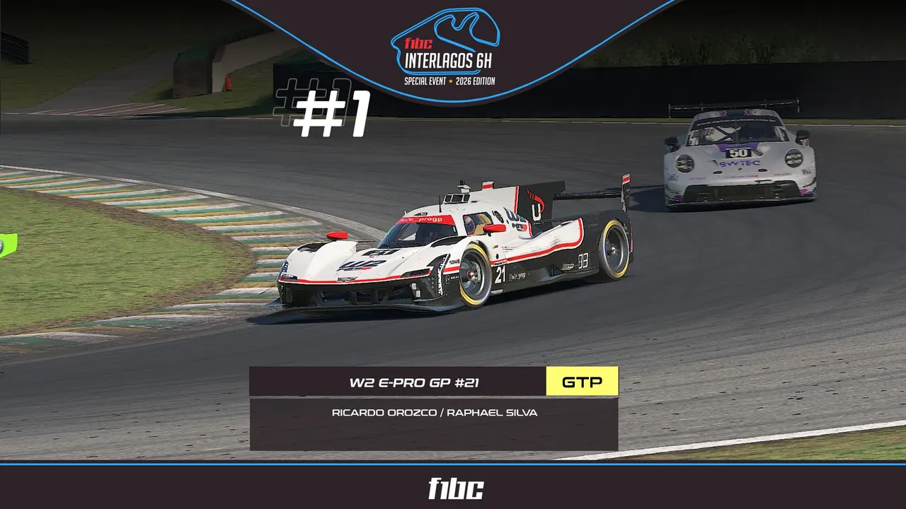 F1BC Interlagos 6h: W2, Full Time e Rosso vencem nas 3 classes