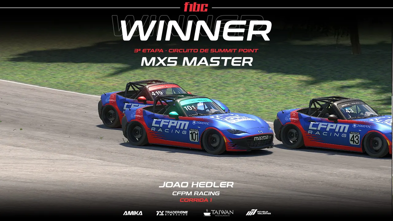AMIKA MX5 Master: Hedler e Rodrigues levam a melhor em Summit Point