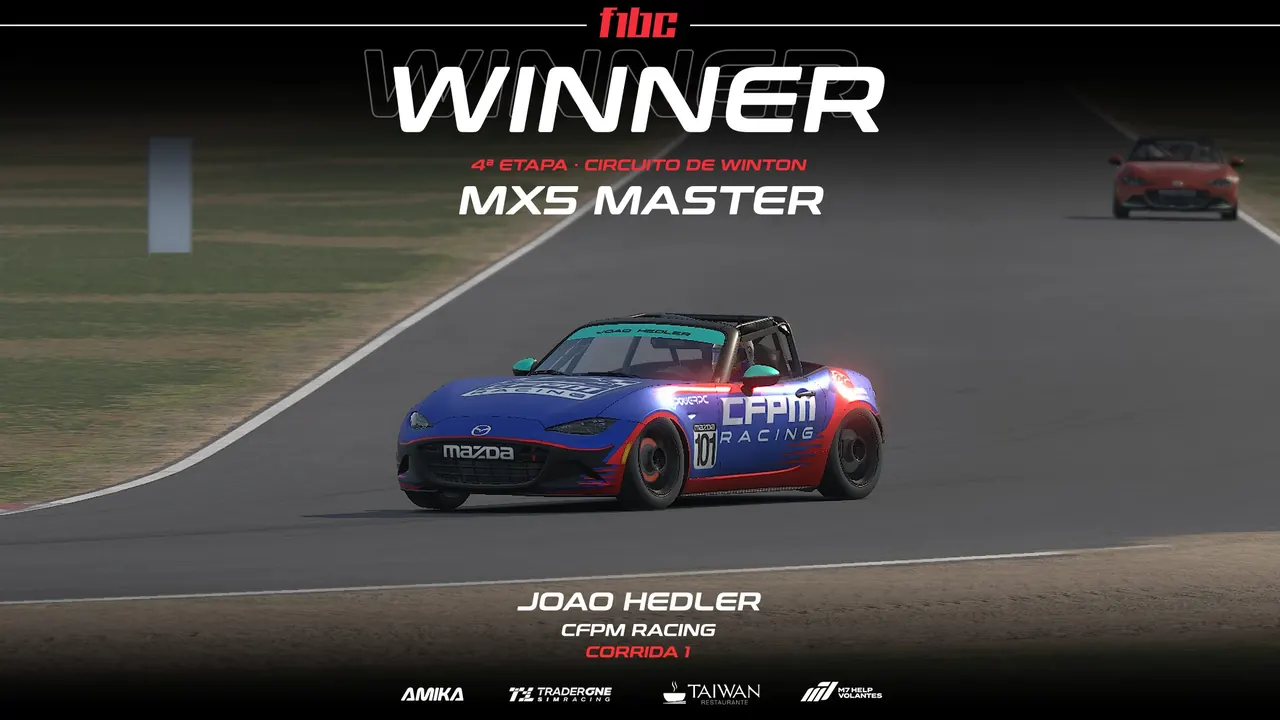 AMIKA MX5 Master: Joao Hedler e Breno Rodrigues (CFPM Racing) vencem em Winton