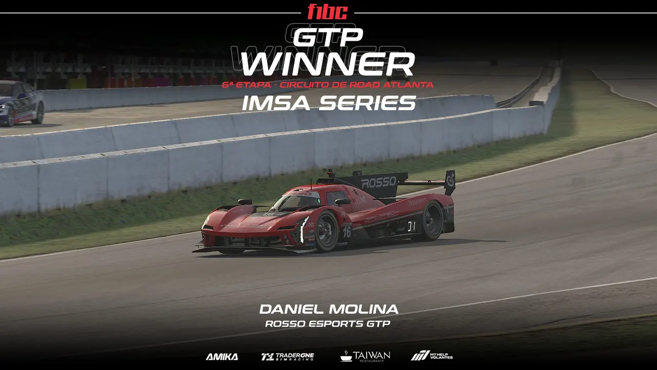 F1BC IMSA Series: Molina, José Gustavo e Felipe de Sousa são campeões em Road Atlanta