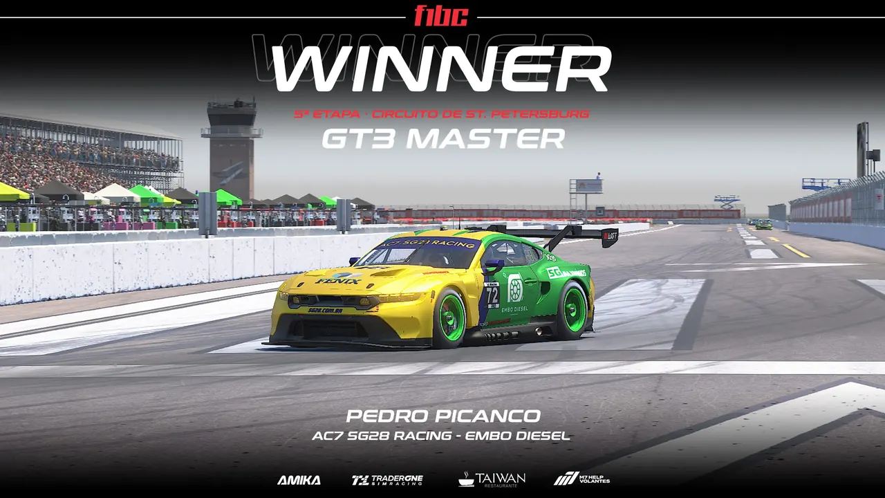 TraderOne GT3 Master: Pedro Picanço vence grande desafio em St.Petersburg